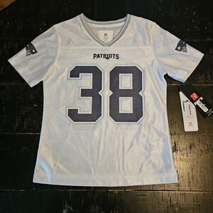 NFL New England Patriots #38 Stevenson Jersey New With Tags Size Girls XL 14/16